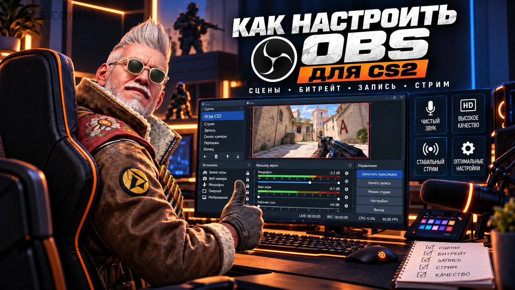Как настроить OBS для CS2: запись геймплея и стрим без лагов